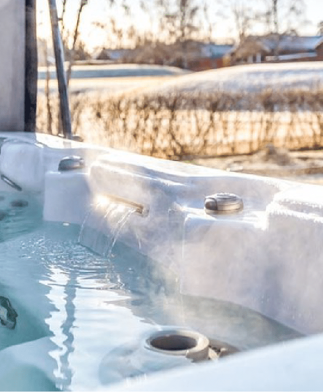Spa avec fumée de condensation