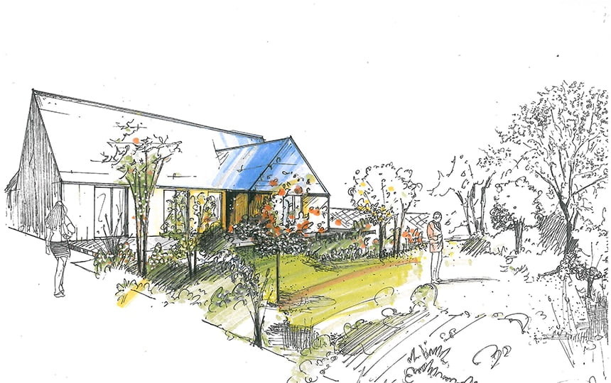 Croquis d'architecte paysagiste