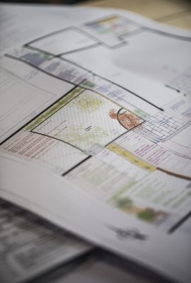 Plan d'un aménagement paysagé